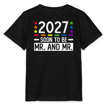 Mariage Gay Pride 2027 Mariage gay - T-shirt bio MINI CREATOR Stanley/Stella Enfant - noir - Devant - Mikhail (115cm)