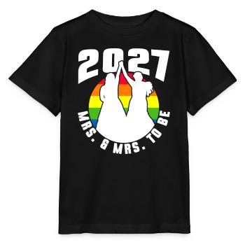 Gay Pride 2027 Wedding Gay Marriage - Stanley/Stella MINI CREATOR Kids’ T-Shirt - black - Front - Mikhail (115cm)