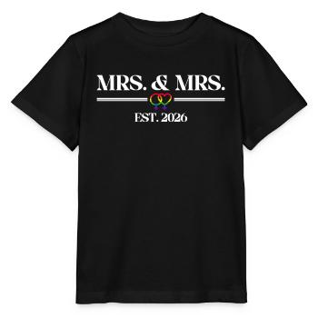 Gay Pride 2026 Wedding Gay Marriage - Stanley/Stella MINI CREATOR Kids’ T-Shirt - black - Front - Mikhail (115cm)