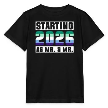 Gay Pride 2026 Mariage Mariage gay - T-shirt bio MINI CREATOR Stanley/Stella Enfant - noir - Devant - Mikhail (115cm)