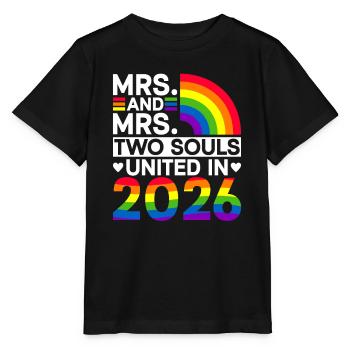 Mme et Mme 2026 Gay Pride Mariage Mariage gay - T-shirt bio MINI CREATOR Stanley/Stella Enfant - noir - Devant - Mikhail (115cm)