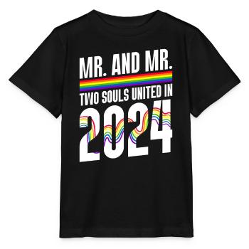 M. et M. 2024 Mariage de la Gay Pride Mariage gay - T-shirt bio MINI CREATOR Stanley/Stella Enfant - noir - Devant - Mikhail (115cm)
