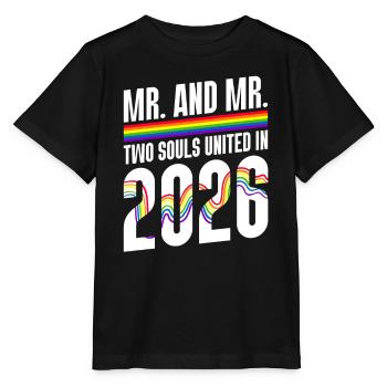 M. et M. 2026 Mariage de la Gay Pride Mariage gay - T-shirt bio MINI CREATOR Stanley/Stella Enfant - noir - Devant - Mikhail (115cm)