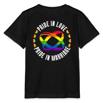 Gay Pride Hochzeit Homo-Ehe - Stanley/Stella Kinder T-Shirt MINI CREATOR  - Schwarz - Vorne - Mikhail (115cm)