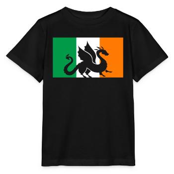 Dragon St. Patrick’s Day Enfants irlandais - T-shirt bio MINI CREATOR Stanley/Stella Enfant - noir - Devant - Mikhail (115cm)