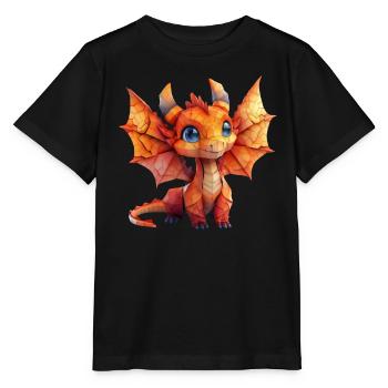 Origami Drache Kawaii Drache Kinder - Stanley/Stella Kinder T-Shirt MINI CREATOR  - Schwarz - Vorne - Mikhail (115cm)