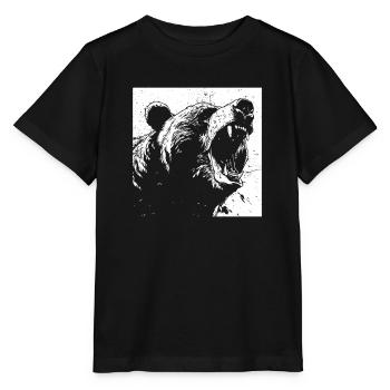 Grizzly Ours brun Ours brun - T-shirt bio MINI CREATOR Stanley/Stella Enfant - noir - Devant - Mikhail (115cm)