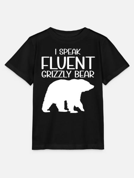 Grizzlybär Braunbär - Stanley/Stella Kinder T-Shirt MINI CREATOR - Schwarz