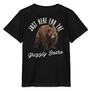 Grizzly Ours brun Ours brun - T-shirt bio MINI CREATOR Stanley/Stella Enfant - noir - Devant - Mikhail (115cm)