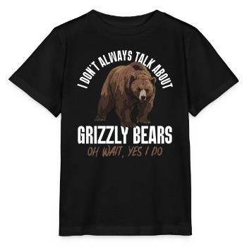 Grizzly Ours brun Ours brun - T-shirt bio MINI CREATOR Stanley/Stella Enfant - noir - Devant - Mikhail (115cm)