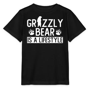 Grizzly Ours brun Ours brun - T-shirt bio MINI CREATOR Stanley/Stella Enfant - noir - Devant - Mikhail (115cm)