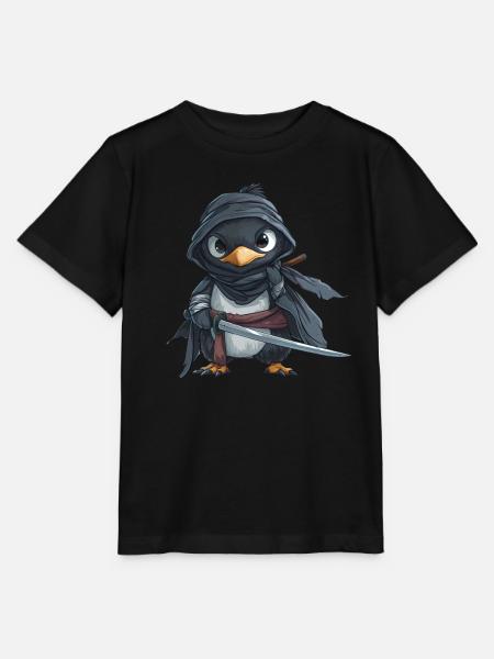 Pinguin Ninja Japanisch Kawaii Pinguin Niedlich - Stanley/Stella Kinder T-Shirt MINI CREATOR  - Schwarz