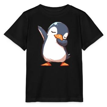 Pingouin Sondage Kawaii Pingouin Mignon - T-shirt bio MINI CREATOR Stanley/Stella Enfant - noir - Devant - Mikhail (115cm)