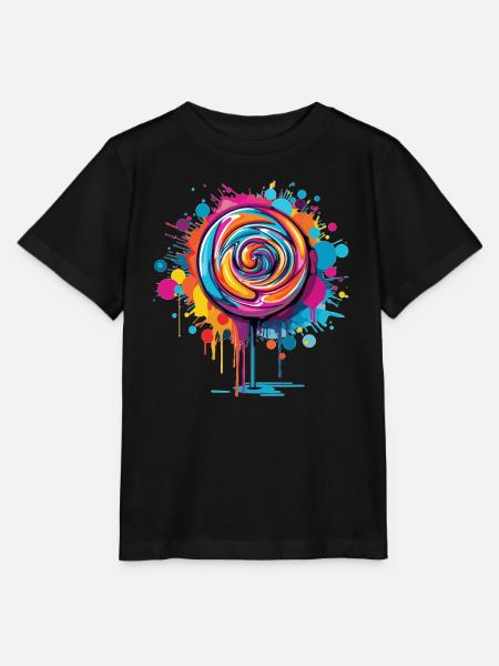 Bunte Lutscher Kunst - Stanley/Stella Kinder T-Shirt MINI CREATOR - Schwarz