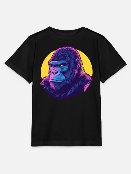 Gorilla Neon Kraft - Stanley/Stella Kinder T-Shirt MINI CREATOR  - Schwarz