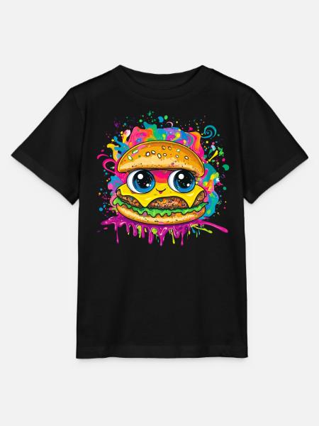 Burger Splash Smile - Stanley/Stella Kinder T-Shirt MINI CREATOR  - Schwarz