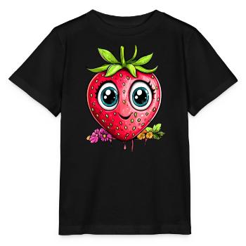 Fraise aux grands yeux - T-shirt bio MINI CREATOR Stanley/Stella Enfant - noir - Devant - Mikhail (115cm)