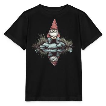 Nachdenklicher Gartenzwerg - Stanley/Stella Kinder T-Shirt MINI CREATOR  - Schwarz - Vorne - Mikhail (115cm)