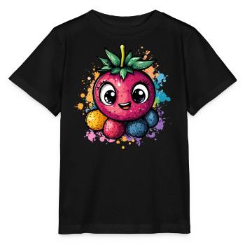 La joie des baies avec les yeux - T-shirt bio MINI CREATOR Stanley/Stella Enfant - noir - Devant - Mikhail (115cm)