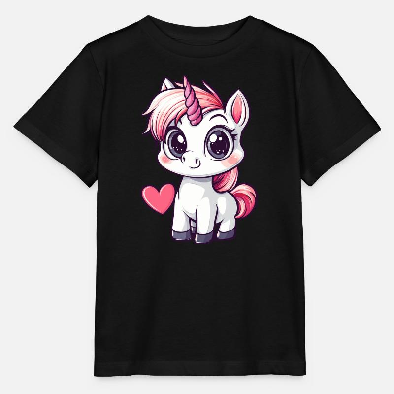 Zauberhaftes Einhornherz - Stanley/Stella Kinder T-Shirt MINI CREATOR - Schwarz