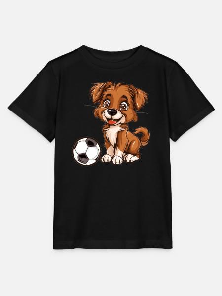 Fußballhund mit Charme - Stanley/Stella Kinder T-Shirt MINI CREATOR  - Schwarz
