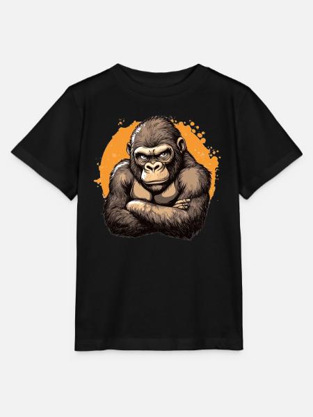 Starker Gorilla im Comicstil - Stanley/Stella Kinder T-Shirt MINI CREATOR  - Schwarz