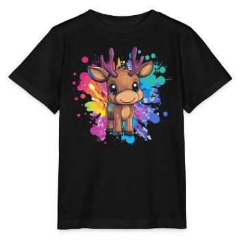Fauve sur l’explosion de couleurs - T-shirt bio MINI CREATOR Stanley/Stella Enfant - noir - Devant - Mikhail (115cm)