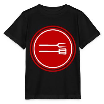 Grilles tongs Grill Symbole - T-shirt bio MINI CREATOR Stanley/Stella Enfant - noir - Devant - Mikhail (115cm)