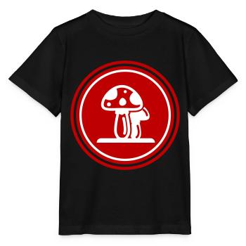 Mushrooms Symbol - Stanley/Stella MINI CREATOR Kids’ T-Shirt - black - Front - Mikhail (115cm)