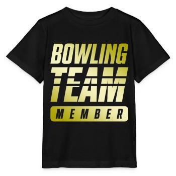 Bowling Team - Stanley/Stella Kinder T-Shirt MINI CREATOR  - Schwarz - Vorne - Mikhail (115cm)