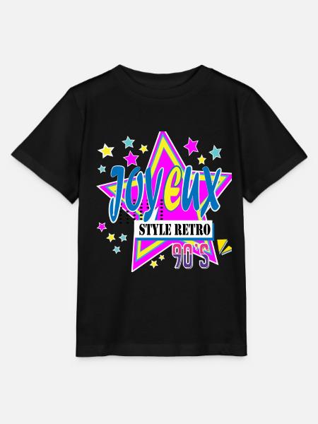Freude im Retro-90er-Stil - Stanley/Stella Kinder T-Shirt MINI CREATOR  - Schwarz