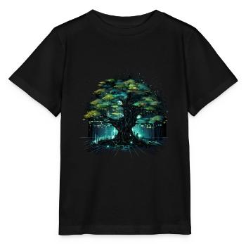 Lebensbaum Mit Technik - Stanley/Stella Kinder T-Shirt MINI CREATOR  - Schwarz - Vorne - Mikhail (115cm)