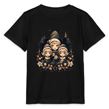 Weihnachtsmann, Ugly Christmas, Elfen - Stanley/Stella Kinder T-Shirt MINI CREATOR  - Schwarz - Vorne - Mikhail (115cm)