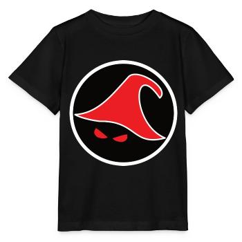 cooles Magier Design mit Hut und bösen Blick - Stanley/Stella Kinder T-Shirt MINI CREATOR  - Schwarz - Vorne - Mikhail (115cm)
