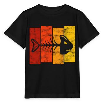 Arêtes de poisson pour pêcheurs, pêcheurs et enfants | Poissons - T-shirt bio MINI CREATOR Stanley/Stella Enfant - noir - Devant - Mikhail (115cm)