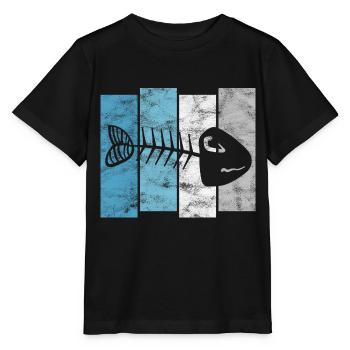 Arêtes de poisson pour pêcheurs, pêcheurs et enfants | Poissons - T-shirt bio MINI CREATOR Stanley/Stella Enfant - noir - Devant - Mikhail (115cm)