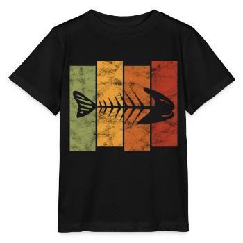 Arêtes de poisson pour pêcheurs, pêcheurs et enfants | Poissons - T-shirt bio MINI CREATOR Stanley/Stella Enfant - noir - Devant - Mikhail (115cm)