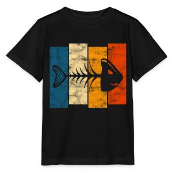 Arêtes de poisson pour pêcheurs, pêcheurs et enfants | Poissons - T-shirt bio MINI CREATOR Stanley/Stella Enfant - noir - Devant - Mikhail (115cm)