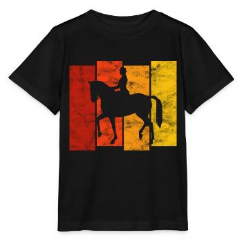 Dressage Cavalier de dressage Cheval d’équitation - T-shirt bio MINI CREATOR Stanley/Stella Enfant - noir - Devant - Mikhail (115cm)