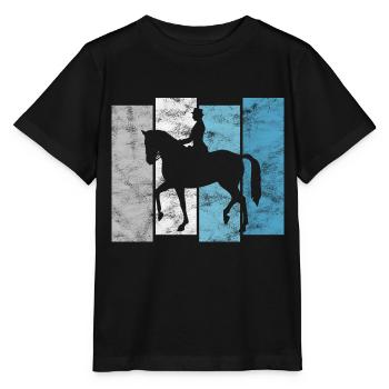 Dressage Cavalier de dressage Cheval d’équitation - T-shirt bio MINI CREATOR Stanley/Stella Enfant - noir - Devant - Mikhail (115cm)
