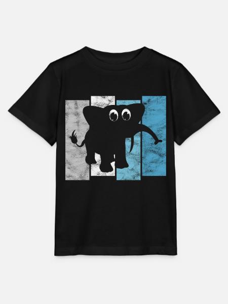 Elefanten Elefant für Kinder - Stanley/Stella Kinder T-Shirt MINI CREATOR - Schwarz