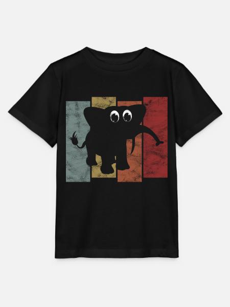 Elefanten Elefant für Kinder - Stanley/Stella Kinder T-Shirt MINI CREATOR - Schwarz