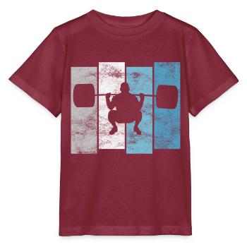 Musculation Bodybuilder GYM Fitnessstudio Retro - T-shirt bio MINI CREATOR Stanley/Stella Enfant - bordeaux - Devant - Kain (125cm)