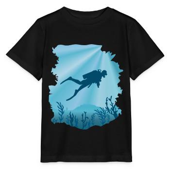 Divers Underwater, Diving - Stanley/Stella MINI CREATOR Kids’ T-Shirt - black - Front - Mikhail (115cm)