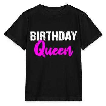 Birthday Queen - Stanley/Stella MINI CREATOR Kids’ T-Shirt - black - Front - Mikhail (115cm)