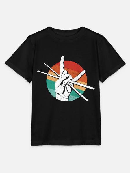 Schlagzeug Spieler Drummer - Stanley/Stella Kinder T-Shirt MINI CREATOR - Schwarz
