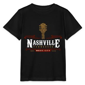 Nashville Tennessee Music City USA Amerika - Stanley/Stella Kinder T-Shirt MINI CREATOR  - Schwarz - Vorne - Mikhail (115cm)