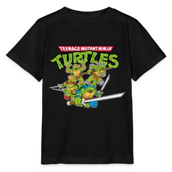 Les Tortues Ninja Logo Officielle - T-shirt bio MINI CREATOR Stanley/Stella Enfant - noir - Devant - Mikhail (115cm)