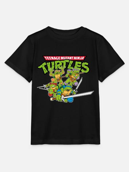 Les Tortues Ninja Logo Officielle - T-shirt bio MINI CREATOR Stanley/Stella Enfant - noir