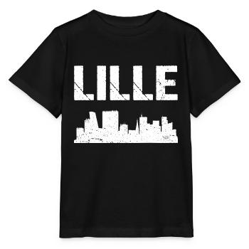 Lille Skyline France Ville de Lille - T-shirt bio MINI CREATOR Stanley/Stella Enfant - noir - Devant - Mikhail (115cm)